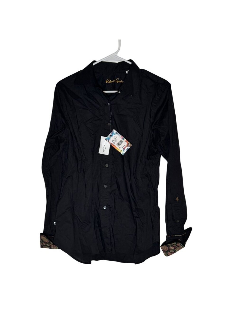 Robert Graham Black Priscilla Long Sleeve Shirt Women's Size Large New W/ Tags!